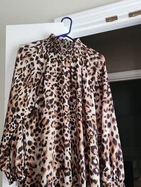 Chico's Brown and Black Leopard Print Blouse